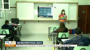 RJ1 mostra durante a semana trechos da 'Retrospectiva 2021' - Serão exibidos os fatos que marcaram a educação e a economia no Sul do Estado.