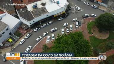 Goiânia realiza testagem de graça contra a Covid-19 - Testes são feitos até sexta-feira (7), em cinco regiões da capital. Atendimento acontece após agendamento pela internet.