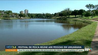 Festival de pesca reúne 600 pessoas em Umuarama - Essa foi uma das atrações do aniversário da cidade, que completou 67 anos no domingo (26).