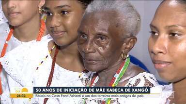 Mãe Kabeca de Xangô comemora 50 anos de iniciação espiritual - O ritual foi na Casa Fanti-Ashanti, em São Luís um dos terreiros afro mais antigos do Brasil.