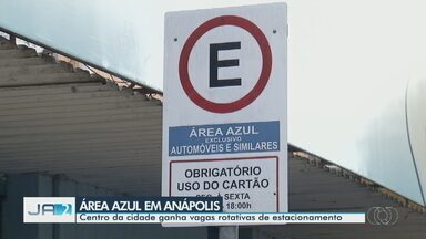 Centro de Anápolis ganha vagas rotativas de estacionamento - A prefeitura está criando novas áreas e ordenando as vagas que já existem com a área azul.