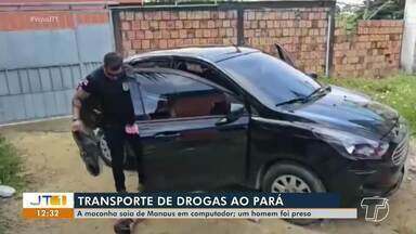 Homem é preso transportando drogas de Manaus para o Pará - Material entorpecente estava dentro de um computador.