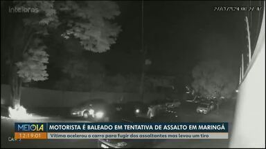 Motorista é baleado em tentativa de assalto em Maringá - Vítima acelerou o carro para fugir dos assaltantes mas levou um tiro