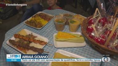 Arraiá tem apresentação de quadrilhas, forró e comidas típicas - Festa vai até 23h neste sábado.