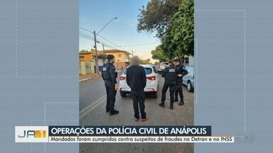 Polícia Civil de Anápolis realiza operações contra fraudes do INSS - Operação investiga falsificação de documentos na transferência de veículos no Detran.