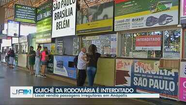 Guichê que vendia passagens irregularmente é interditado pela ANTT - A Agência Nacional de Transportes Terrestres interditou um guichê que vendia passagens de forma irregular na rodoviária de Anápolis.