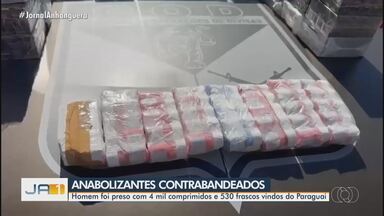 Polícia Militar prende homem com milhares de anabolizantes contrabandeados do Paraguai - Homem foi preso com cerca de 4 mil comprimidos e 530 frascos.