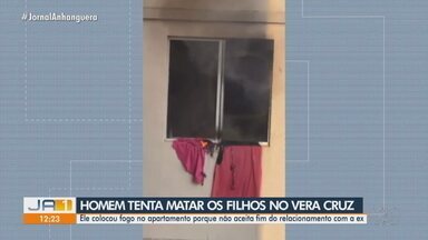 Homem é preso suspeito de colocar fogo em apartamento com os filhos dentro, em Goiânia - Suspeito fez isso por não aceitar fim do relacionamento com a ex.