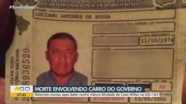 Motorista morre após bater contra viatura blindada da Casa Militar na GO-164 - Acidente ocorreu em Rio Verde, no sudoeste do estado.