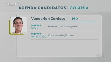 Confira a agenda dos candidatos à Prefeitura de Goiânia - Os candidatos professor Pantaleão e Fred Rodrigues não divulgaram as agendas.