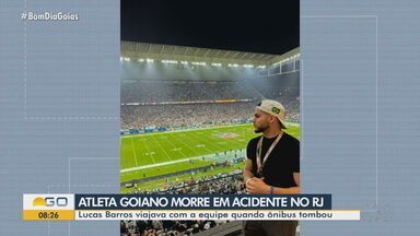 Atleta goiano morre em acidente no Rio de Janeiro - Lucas Barros viajava com a equipe quando ônibus tombou.