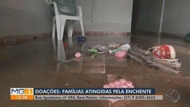 Campanha arrecada doações para famílias atingidas por enchente em Divinópolis - Paróquia de Nossa Senhora Aparecida e Prefeitura pedem móveis e colchões para ajudar moradores dos bairros afetados.