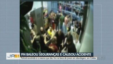 Seguranças são baleados por PM durante confusão em uma boate de Caldas Novas - Policial envolvido é o mesmo que deu tiro na boca de jovem durante abordagem.