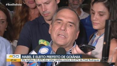 Sandro Mabel (União) vence as eleições para prefeito com 55,53% dos votos - Seu adversário, Fred Rodrigues (PL) teve 44,47% dos votos válidos.