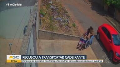 Motorista de app se recusa a transportar passageira cadeirante, diz família - Caso aconteceu em Luziânia.