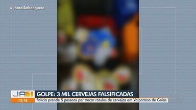 Cinco pessoas foram presas por falsificar cervejas em Valparaíso de Goiás - Eles colocavam o rótulo de uma marca mais cara na bebida mais barata.