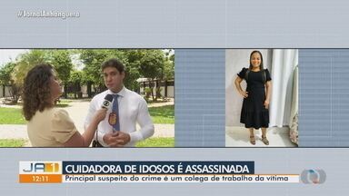 Colega de trabalho de cuidadora foi preso como principal suspeito do crime - Corpo da vítima foi encontrado sem vida em uma casa abandonada, em Goiânia.