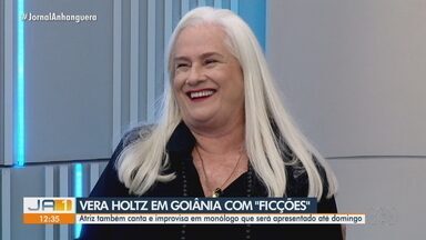 Vera Holtz está em Goiânia com a peça "ficções" - Atriz também canta e improvisa em monólogo que será apresentado até domingo.