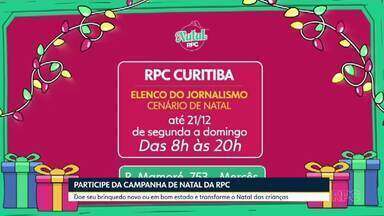 Doe um brinquedo em bom estado para a campanha de Natal da RPC e do Sesc - É possível doar em todas as sedes da RPC.