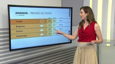 Sol deve brilhar nesta terça-feira (17) no oeste do Paraná - Temperaturas não devem passar dos 28 graus.