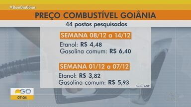 Gasolina e etanol ficam mais caros em Goiânia - Levantamento da ANP mostra etanol a R$ 4,48 e gasolina a R$ 6,40 o litro.