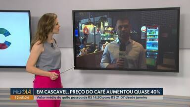 Em Cascavel, preço do café aumentou quase 40% - Valor médio do quilo passou de R$ 14,50 para R$ 21,07 desde janeiro