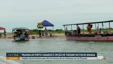 Prainha de Porto Camargo é opção de turismo neste fim de ano - Região atrai turistas que vão em busca de se refrescar no rio Paraná.