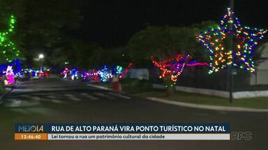 Rua de Alto Paraná vira ponto turístico no natal - Lei tornou a rua um patrimônio cultural da cidade.