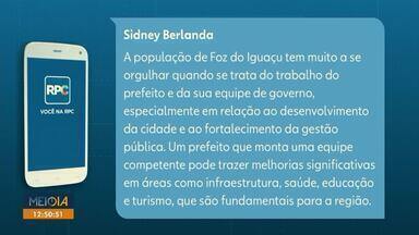 Telespectadores participam do Meio-Dia Paraná - Mensagens são enviadas por meio do aplicativo VC na RPC.