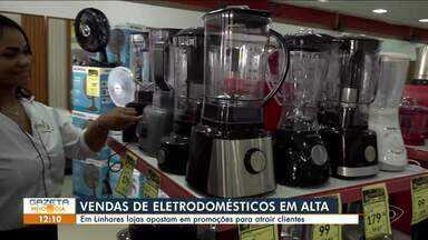 Vendas de eletrodomésticos estão aquecidas no Natal no ES - Assista a aseguir.