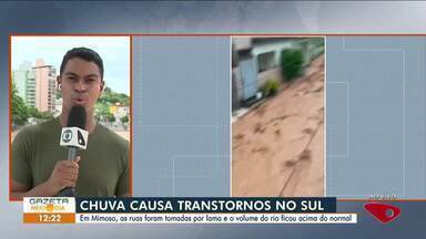 Chuva causa transtornos para moradores do Sul do ES - Assista a aseguir.