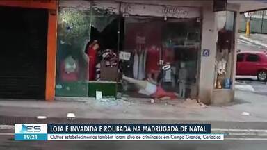 Homem invade e furta loja de roupas em comércio de Cariacica, ES - Veja a seguir.