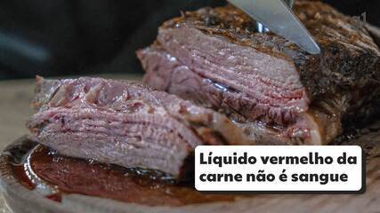 Líquido vermelho da carne não é sangue