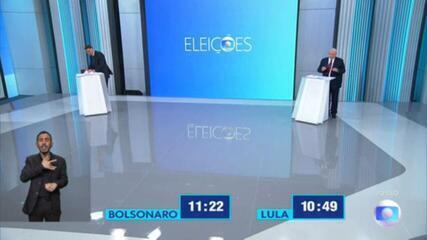 Debate na Globo: Bolsonaro e Lula falam sobre Viagra e contribuições de Alckmin