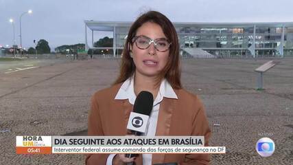 Brasília amanhece com bloqueios na segurança na Esplanada dos Ministérios. 'Hora 1', 09/01/2023