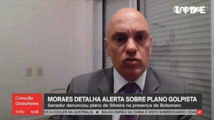 Ministro Alexandre de Moraes detalha alerta sobre plano golpista