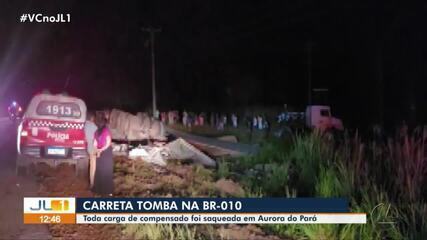 Carreta tomba em cidade no interior do Pará