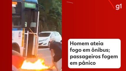 'Tem gente no ônibus', grita passageira de ônibus queimado no Rio