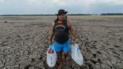 Seca na Amazônia deixa comunidades com dificuldade no atendimento médico e escolar