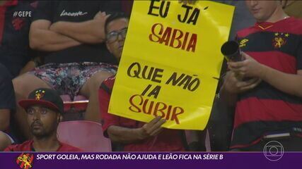 Sport goleia, rodada não ajuda e clube permanece na Série B