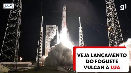 Veja como foi o lançamento do foguete Vulcan em missão à Lua