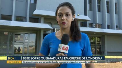 Bebê sofre queimaduras em creche de Londrina