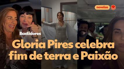 Glória Pires celebra fim de Terra e Paixão mostrando os bastidores da novela