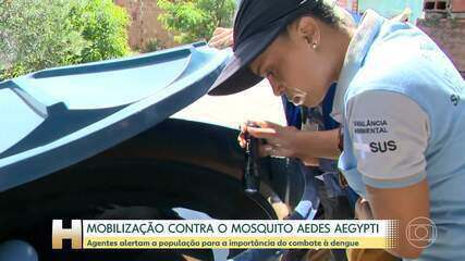 Mobilização contra o Aedes aegypti; agentes alertam para a importância do combate à dengue