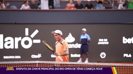 Disputa da chave principal do Rio Open de tênis começa hoje