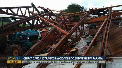 Chuva causa estragos em cidades do Sudoeste do Paraná