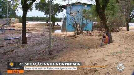 Situação na ilha da pintada, em Porto Alegre