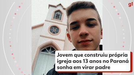 Jovem que construiu própria igreja aos 13 anos no Paraná sonha em virar padre