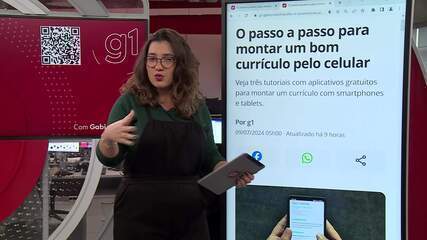 G1 em 1 Minuto: Passo a passo para montar um bom currículo pelo celular