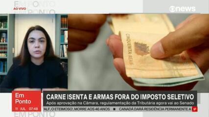 Carne isenta e armas fora do imposto seletivo